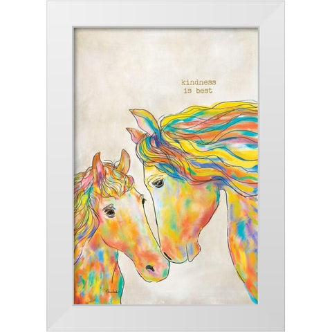 Kindness is Best White Modern Wood Framed Art Print by Murdock, Ramona