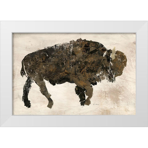 Abstract Buffalo White Modern Wood Framed Art Print by Murdock, Ramona