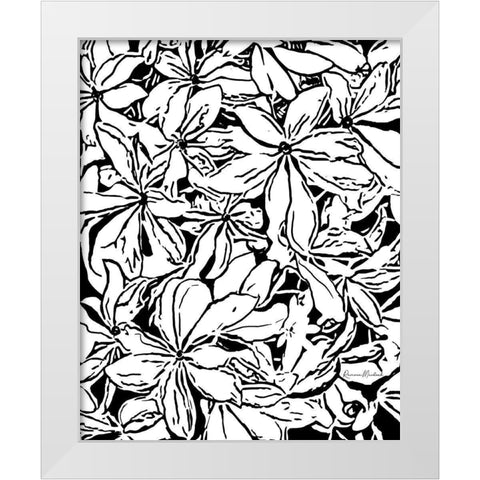 BW Floral No. 2 White Modern Wood Framed Art Print by Murdock, Ramona