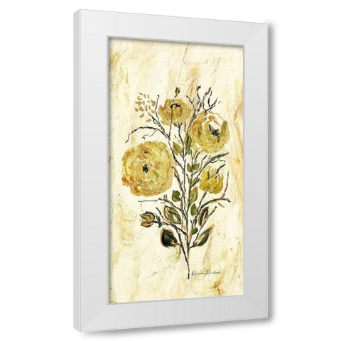 Golden Glitter Spray White Modern Wood Framed Art Print by Murdock, Ramona