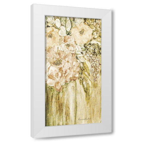 Golden Glitter Vase No. 2 White Modern Wood Framed Art Print by Murdock, Ramona
