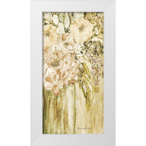 Golden Glitter Vase No. 2 White Modern Wood Framed Art Print by Murdock, Ramona