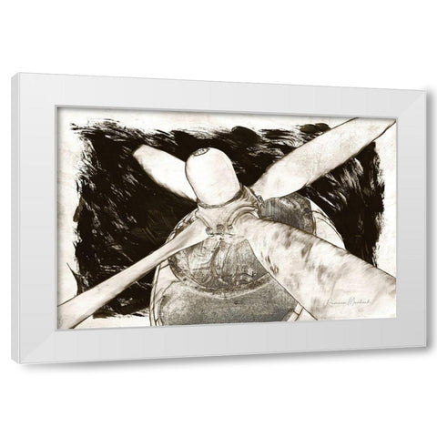 Prop I White Modern Wood Framed Art Print by Murdock, Ramona