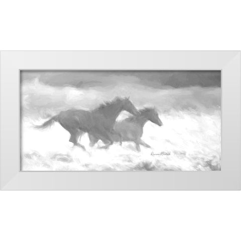 Running Wild  BW White Modern Wood Framed Art Print by Murdock, Ramona
