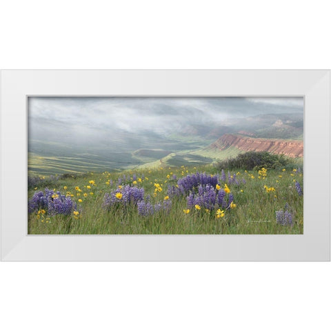 Misty Valley II White Modern Wood Framed Art Print by Murdock, Ramona