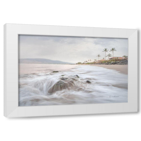 Early Morning Beach White Modern Wood Framed Art Print by Murdock, Ramona