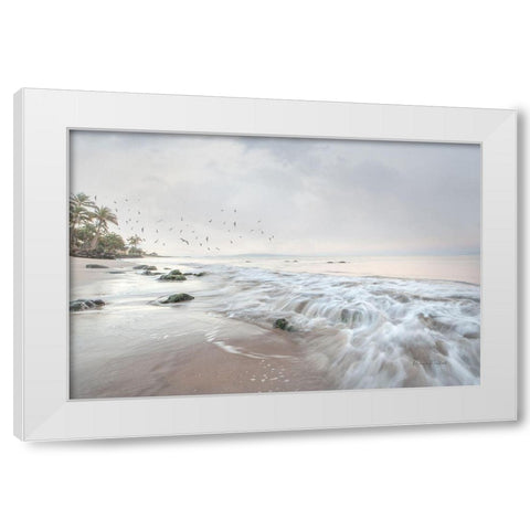 Early Morning Beach III White Modern Wood Framed Art Print by Murdock, Ramona