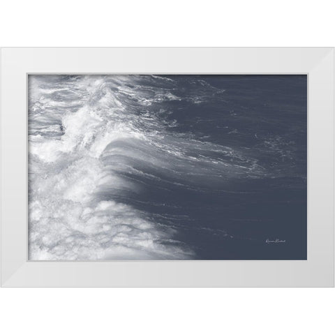Indigo Wave I White Modern Wood Framed Art Print by Murdock, Ramona
