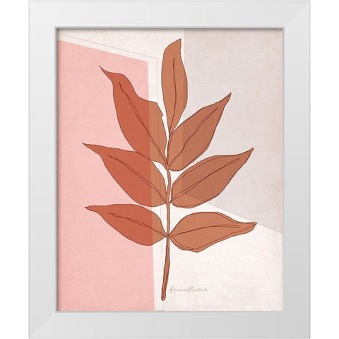 Leaf Set II White Modern Wood Framed Art Print by Murdock, Ramona