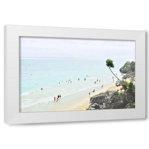 Tulum Beach II White Modern Wood Framed Art Print by Murdock, Ramona