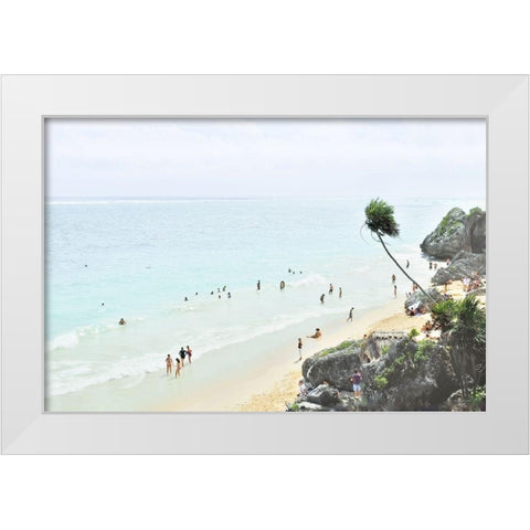 Tulum Beach II White Modern Wood Framed Art Print by Murdock, Ramona