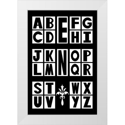 ABC  White Modern Wood Framed Art Print by Murdock, Ramona