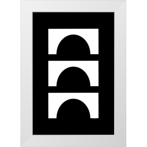 Blockhead White Modern Wood Framed Art Print by Murdock, Ramona