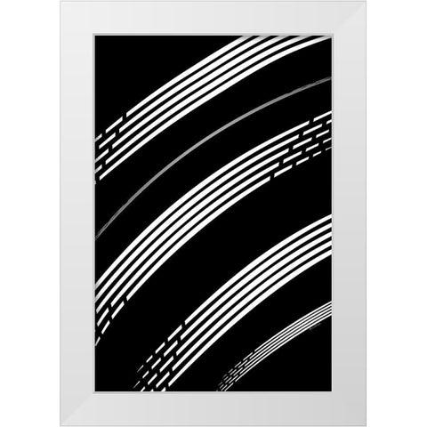 Startrails White Modern Wood Framed Art Print by Murdock, Ramona