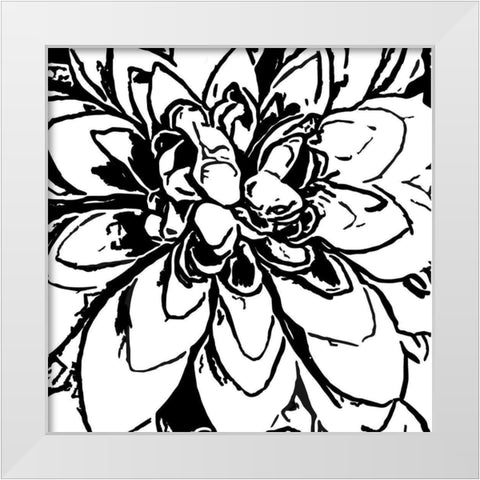 BW Floral No. 5 White Modern Wood Framed Art Print by Murdock, Ramona