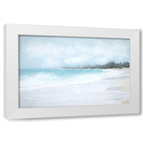 Windy Harbor White Modern Wood Framed Art Print by Murdock, Ramona
