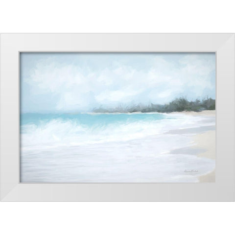 Windy Harbor White Modern Wood Framed Art Print by Murdock, Ramona