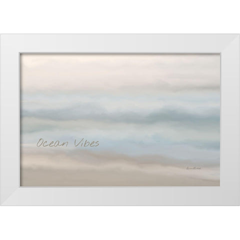 Ocean Vibes White Modern Wood Framed Art Print by Murdock, Ramona