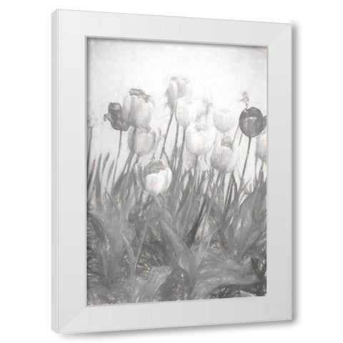 Tulips I White Modern Wood Framed Art Print by Murdock, Ramona