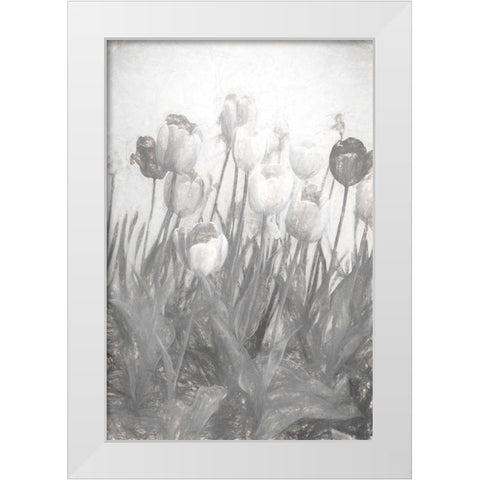 Tulips I White Modern Wood Framed Art Print by Murdock, Ramona