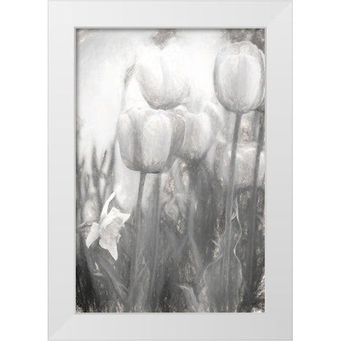 Tulips II White Modern Wood Framed Art Print by Murdock, Ramona
