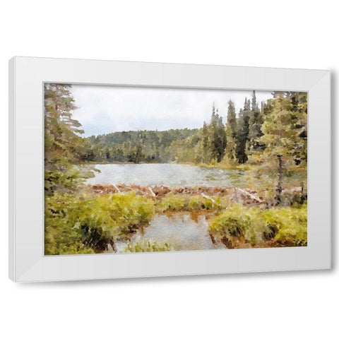 Mountain Paradise No. 3 White Modern Wood Framed Art Print by Murdock, Ramona