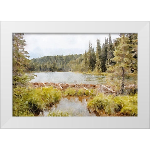Mountain Paradise No. 3 White Modern Wood Framed Art Print by Murdock, Ramona