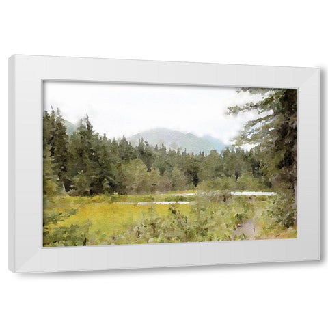 Mountain Tranquility No. 1 White Modern Wood Framed Art Print by Murdock, Ramona