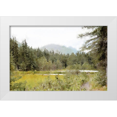 Mountain Tranquility No. 1 White Modern Wood Framed Art Print by Murdock, Ramona