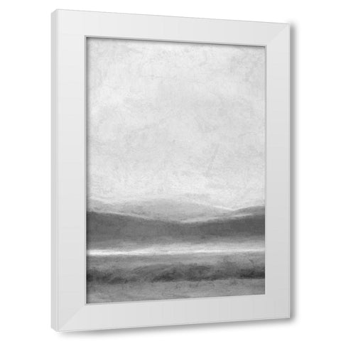 Distant Hills White Modern Wood Framed Art Print by Murdock, Ramona