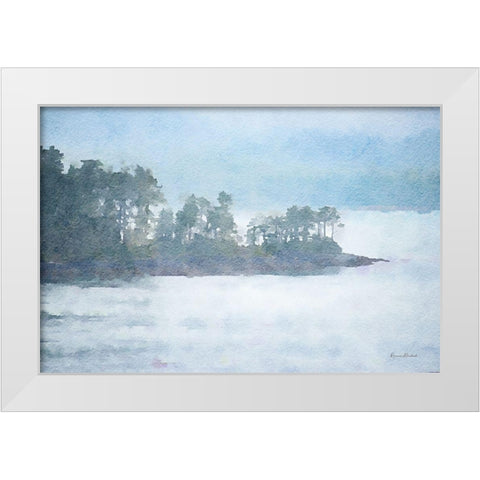 Indigo Bay No. 1 White Modern Wood Framed Art Print by Murdock, Ramona