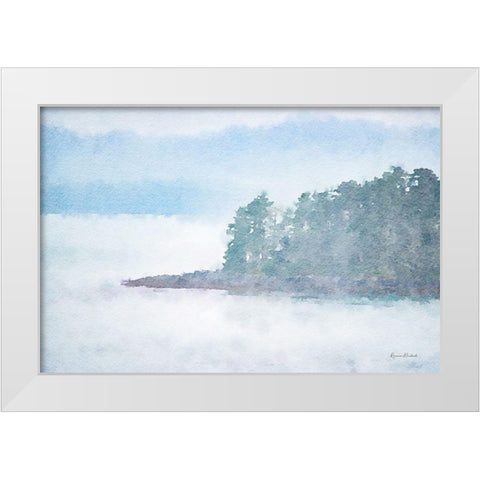 Indigo Bay No. 2 White Modern Wood Framed Art Print by Murdock, Ramona