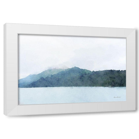 Indigo Bay No. 3 White Modern Wood Framed Art Print by Murdock, Ramona
