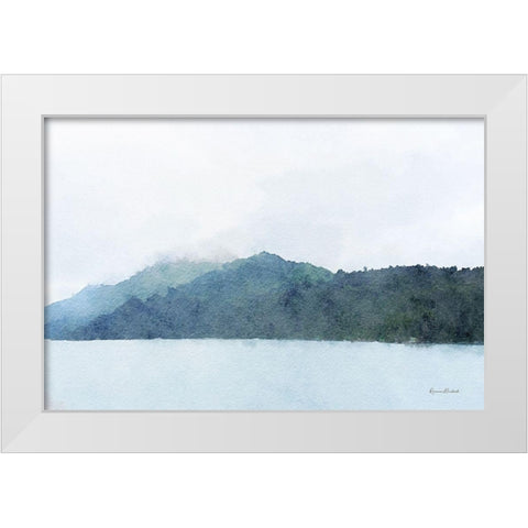 Indigo Bay No. 3 White Modern Wood Framed Art Print by Murdock, Ramona