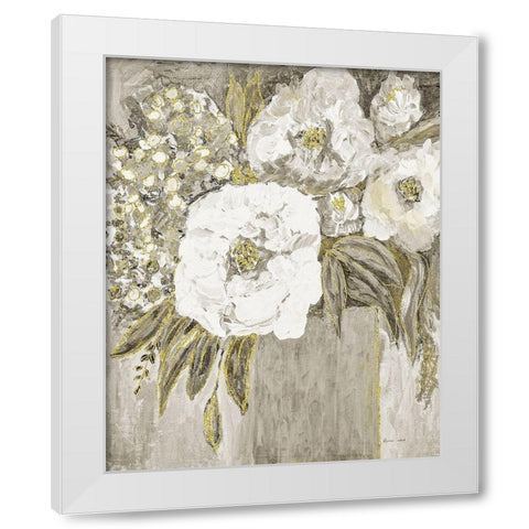 Golden Age Floral II White Modern Wood Framed Art Print by Murdock, Ramona