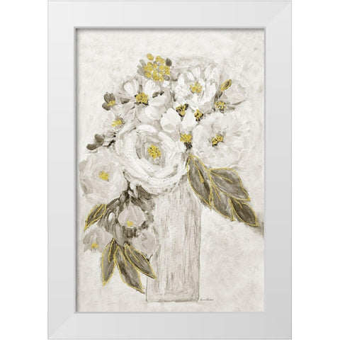 Golden Age Floral III White Modern Wood Framed Art Print by Murdock, Ramona