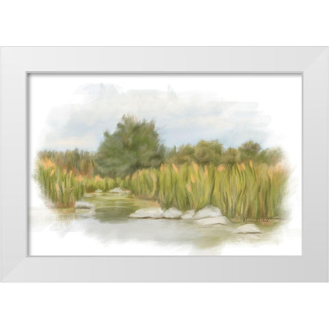 Marshy Wetlands I White Modern Wood Framed Art Print by Murdock, Ramona