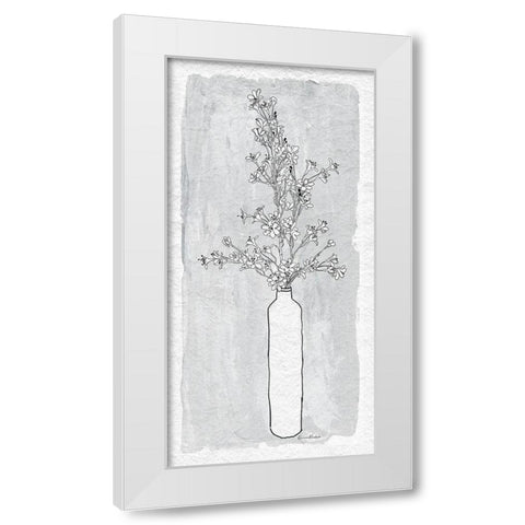 Dogwood Branch White Modern Wood Framed Art Print by Murdock, Ramona