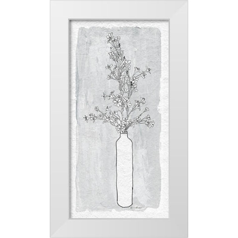 Dogwood Branch White Modern Wood Framed Art Print by Murdock, Ramona