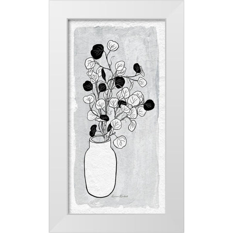 Ginkgo Branches White Modern Wood Framed Art Print by Murdock, Ramona