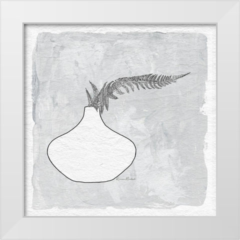 Fern in Vase II White Modern Wood Framed Art Print by Murdock, Ramona