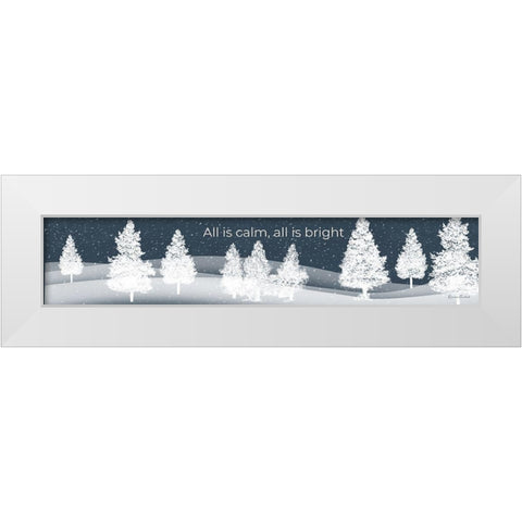 Calm Night White Modern Wood Framed Art Print by Murdock, Ramona