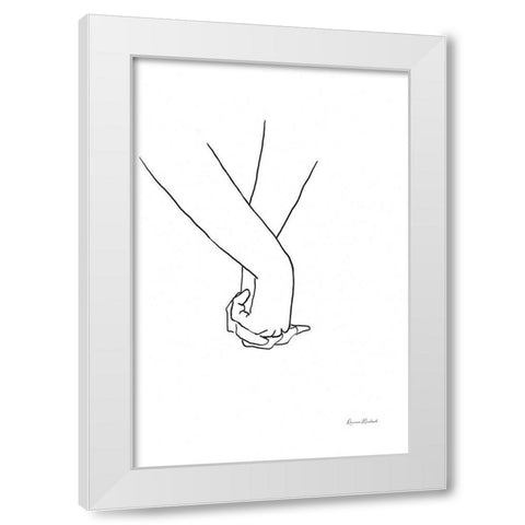 Comfort Walking White Modern Wood Framed Art Print by Murdock, Ramona