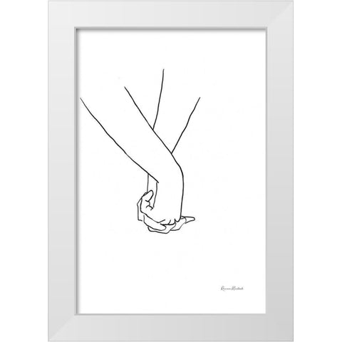 Comfort Walking White Modern Wood Framed Art Print by Murdock, Ramona