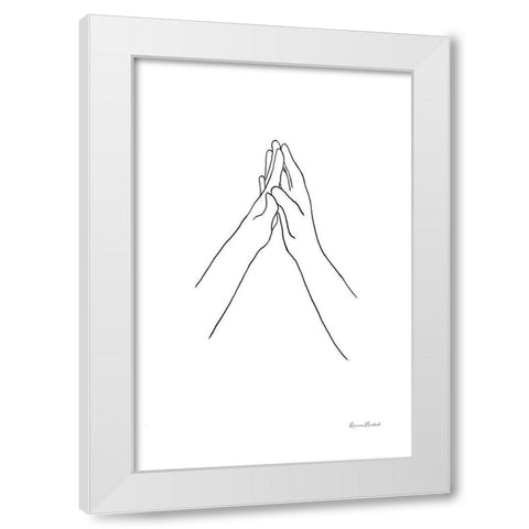 Hi Five White Modern Wood Framed Art Print by Murdock, Ramona