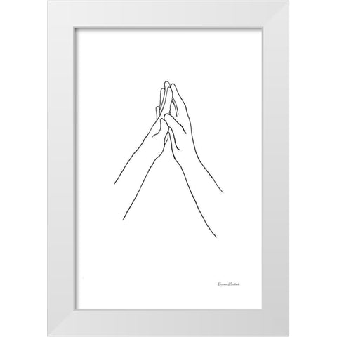 Hi Five White Modern Wood Framed Art Print by Murdock, Ramona