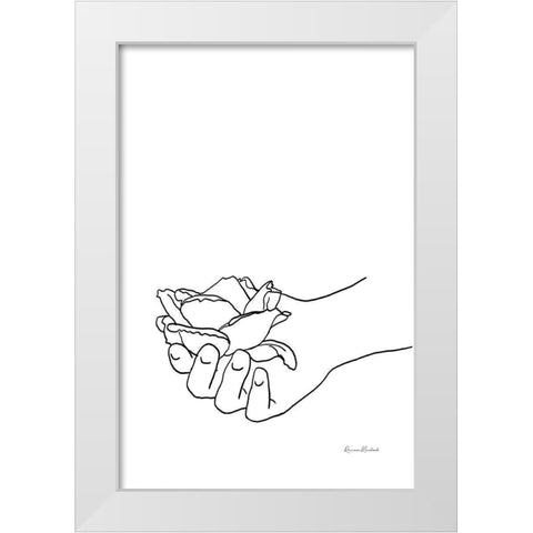 Holding the Rose White Modern Wood Framed Art Print by Murdock, Ramona