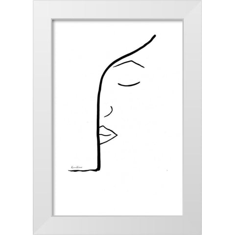 Hiding Faces   White Modern Wood Framed Art Print by Murdock, Ramona