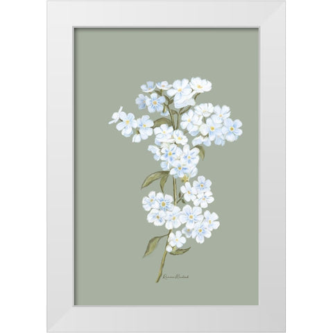 Small White Flowers II White Modern Wood Framed Art Print by Murdock, Ramona
