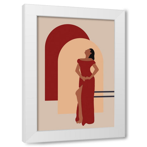 Salsa Dancer White Modern Wood Framed Art Print by Murdock, Ramona
